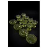 Indiana Whitehall Avocado Dessert Glasses