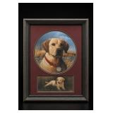 Larry Chandler 1995 Golden Retriever Puppy Art
