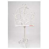 Vintage White Wrought Iron Music Stand Easel