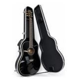 Kona K2TBL Black Acoustic Guitar With Case