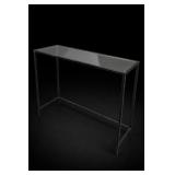 Black Metal & Glass Console Table, 43 x 14 x 32