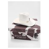 Stetson White Western Hat Size 7 3/8