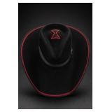 Stetson Black Widow Felt Cowboy Hat Red Trim