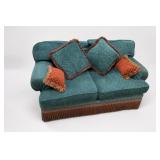 Ashley Manor Blue Upholstered Loveseat With
