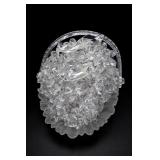 Clear Glass Crystal Prism Chandelier Basket