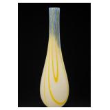 Vintage Art Deco Style Blue Yellow White Vase