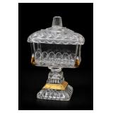 Jeannette Glass Wedding Box Candy Dish Pedestal