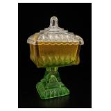 Jeannette Amberina Glass Wedding Box