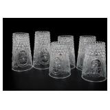 Anthropologie Fleur de Lis Clear Tumblers, 5