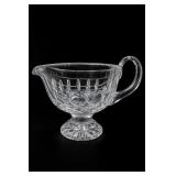 Vintage Cut Crystal Footed Gravy Boat