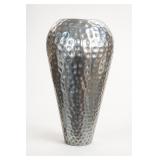 Tall Hammered Aluminum Vase