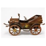 Vintage Copper-Tone Model T Music Box Car