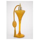 Vintage Amber Glass Perfume Atomizer