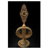 Vintage Ornate Ormolu Filigree Perfume Bottle