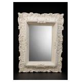 Large Ornate White Baroque Wall Mirror