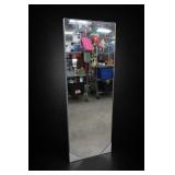Silver-Tone Framed Floor Mirror