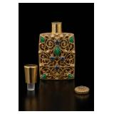 Florenza Vintage Jeweled Perfume Bottle