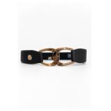 Vince Camuto Black Gold Belt VB212239 L/XL