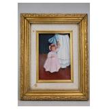 Anne Aeby Signed Mother And Child Painting