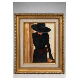 Anne Aeby Signed Framed Figure Painting