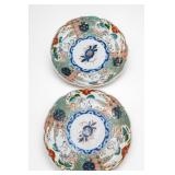 19th-Century Japanese Imari Porcelain Plate Pair