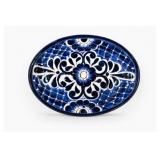 Handmade Mexican Talavera Blue Floral Platter