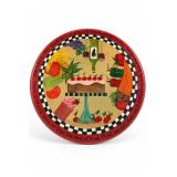 Sticks Wood Food-Themed Painted Lazy Susan