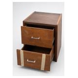 Vintage Wood 2-Drawer File Cabinet