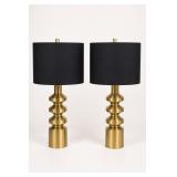 Martin Huxford Modern Brass Table Lamps Pair