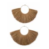 Four Hands Seagrass Fan Wall Hangings, Pair