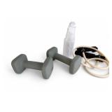 Neoprene Dumbbell Pair & Exercise Accessories