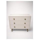 Novogratz Harper White 3-Drawer Dresser