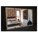 Large Gold-Tone Framed Wall Mirror