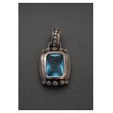 Sterling Silver Blue Topaz Pendant