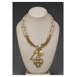 Chicos Necklace With Key And Cross Charms