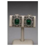 Judith Ripka Sterling Silver 18K Gold Earrings