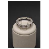 Sterling Silver CZ Eternity Ring Size 6