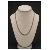 Sterling Silver Navajo Bead Chain, 17in