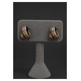 Sterling Silver & 18K Gold Clip-On Earrings