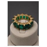 Kurt Geiger London Green Statement Ring Size 7