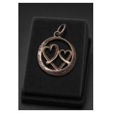 Sterling Silver Double Heart Pendant