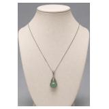 Sterling Silver Jade Pendant Chain