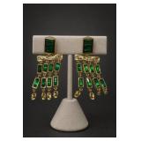 Kendra Scott Green Chandelier Earrings