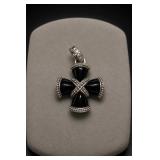 Judith Ripka Sterling Silver Cross Pendant