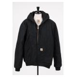 Carhartt Made In USA Black Hooded Jacket Size M