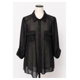 By Zenana The Ante Black Sheer Jacket