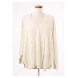 MiH Jeans Gray V-Neck Sweater, Size M, Portugal