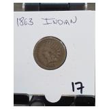 1863 Indian Head Cent