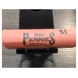 50-Coin Wheat Cent Roll