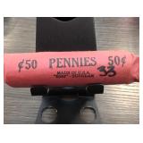 50-Coin Wheat Cent Roll